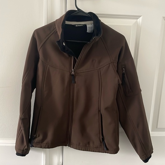 Snozu Jackets & Blazers - Snozu brown fleece lined windbreaker jacket coat size medium